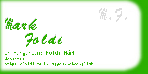 mark foldi business card